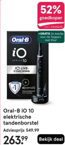 Etos Oral-B iO 10 elektrische tandenborstel aanbieding