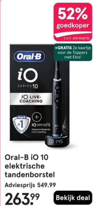 Etos Oral-B iO 10 elektrische tandenborstel aanbieding