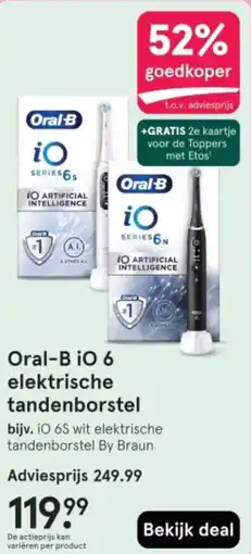 Etos Oral-B iO 6 elektrische tandenborstel aanbieding