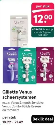 Etos Gillette Venus scheersystemen aanbieding