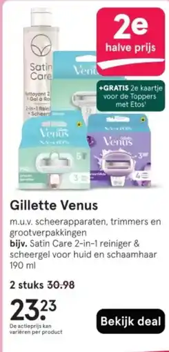 Etos Gillette Venus aanbieding