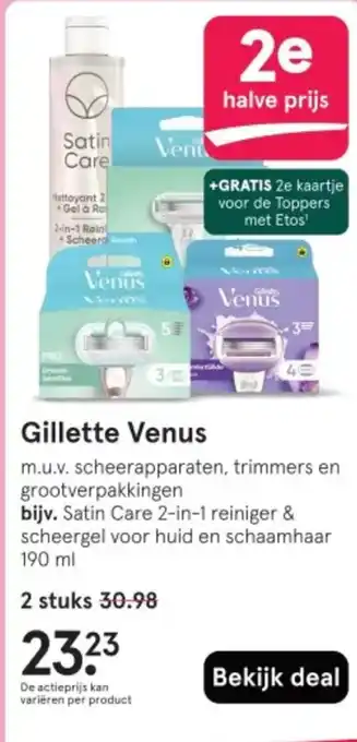 Etos Gillette Venus aanbieding