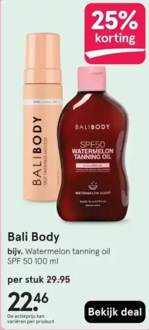 Etos Bali Body aanbieding