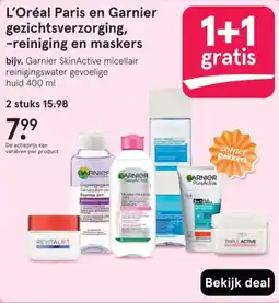 Etos L'Oréal Paris en Garnier gezichtsverzorging, reiniging en maskers aanbieding