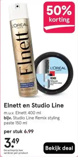 Etos Elnett en Studio Line aanbieding