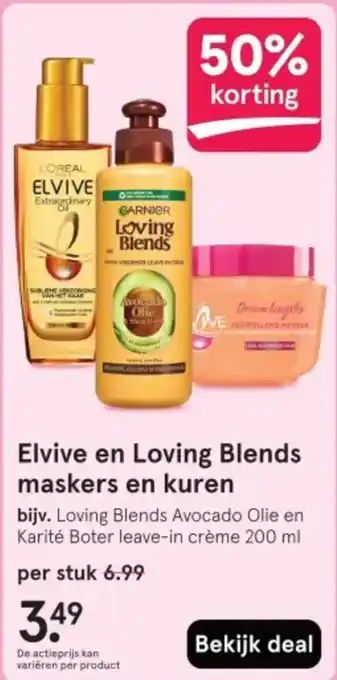 Etos Elvive en Loving Blends maskers en kuren aanbieding