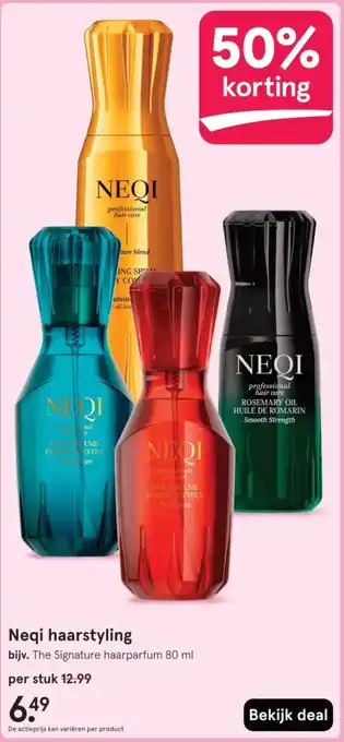 Etos Neqi haarstyling aanbieding