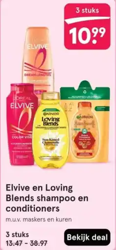 Etos Elvive en Loving Blends shampoo en conditioners aanbieding