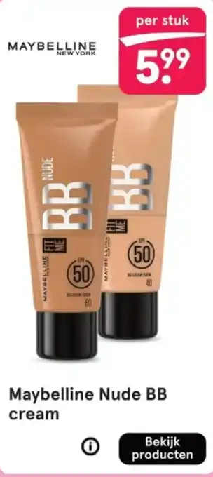 Etos Maybelline Nude BB cream aanbieding