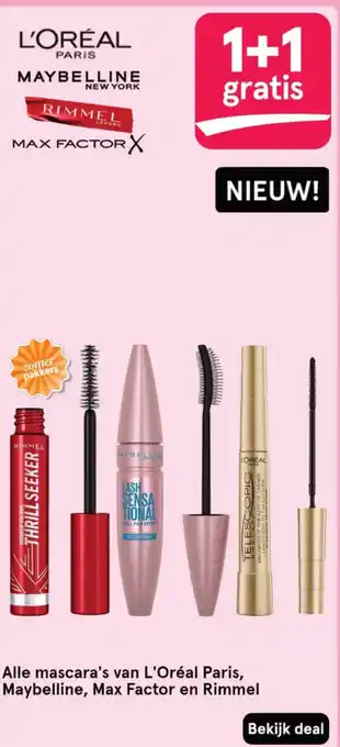 Etos Alle mascara's van L'Oréal Paris, Maybelline, Max Factor en Rimmel aanbieding