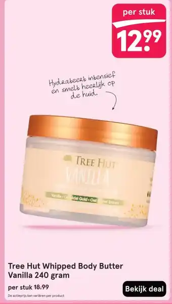 Etos Tree Hut Whipped Body Butter Vanilla aanbieding