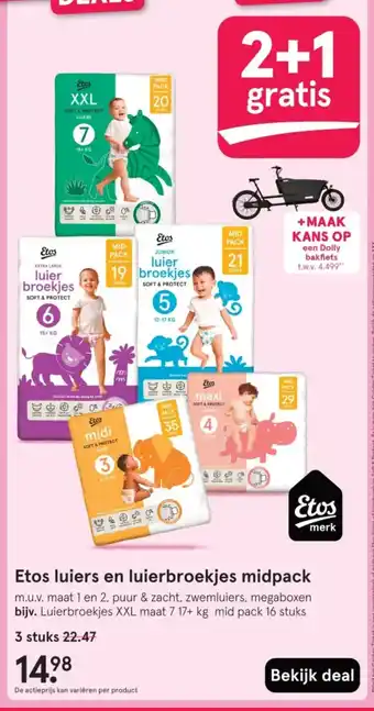 Etos Etos luiers en luierbroekjes midpack aanbieding