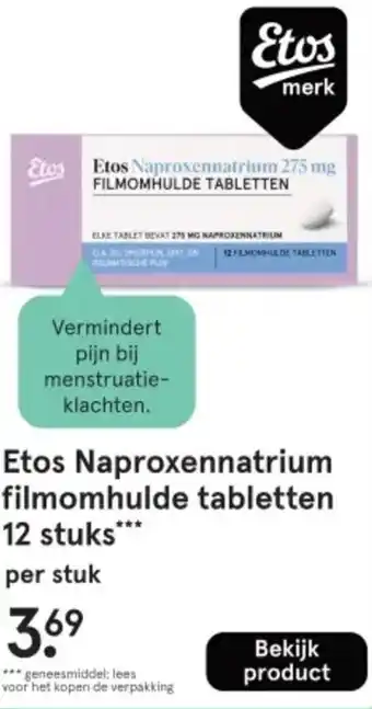 Etos Etos Naproxennatrium filmomhulde tabletten aanbieding