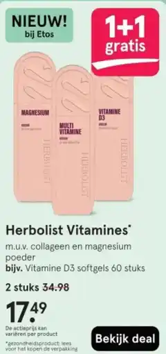 Etos Herbolist Vitamines aanbieding