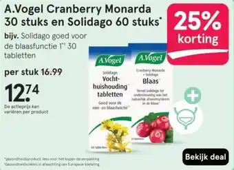 Etos A.Vogel Cranberry Monarda aanbieding