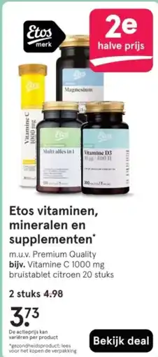 Etos Etos vitaminen, mineralen en supplementen aanbieding