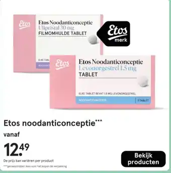Etos Etos noodanticonceptie aanbieding