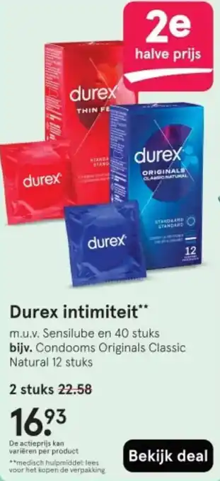Etos Durex intimiteit aanbieding