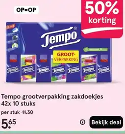Etos Tempo grootverpakking zakdoekjes aanbieding