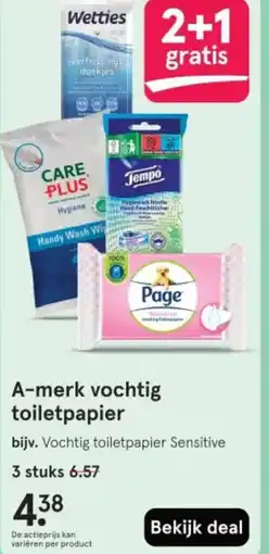 Etos A-merk vochtig toiletpapier aanbieding
