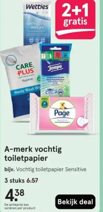Etos A-merk vochtig toiletpapier aanbieding