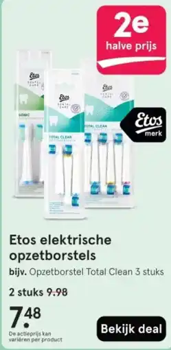 Etos Etos elektrische opzetborstels aanbieding