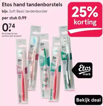 Etos Etos hand tandenborstels aanbieding