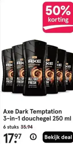 Etos Axe Dark Temptation 3 in 1 douchegel aanbieding