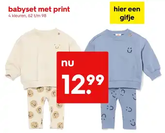 HEMA babyset met print aanbieding