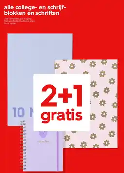 HEMA alle college en schrijf blokken en schriften aanbieding