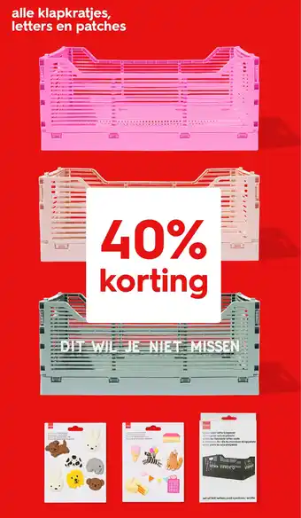 HEMA alle klapkratjes, letters en patches aanbieding