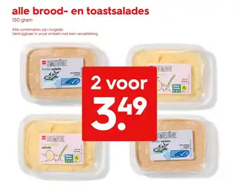 HEMA alle brood en toastsalades aanbieding