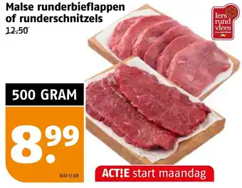 Poiesz Malse runderbieflappen of runderschnitzels aanbieding