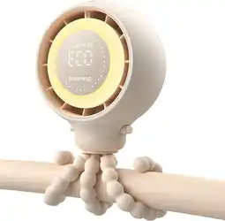 Amazon Dreamegg Witte kinderwagenventilator, draagbaar, ventilator met 3 snelheden aanbieding