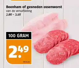 Poiesz Beenham of gesneden ossenworst aanbieding