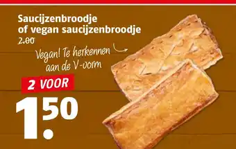 Poiesz Saucijzenbroodje of vegan saucijzenbroodje aanbieding