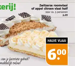Poiesz Zwitserse roomvlaai of appel citroen vlaai half aanbieding