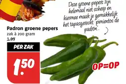Poiesz Padron groene pepers aanbieding