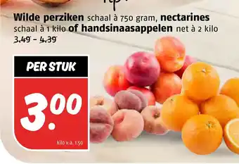 Poiesz Wilde perziken, nectarines of handsinaasappelen aanbieding