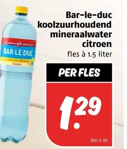 Poiesz BAR LE DUC koolzuurhoudend mineraalwater citroen aanbieding