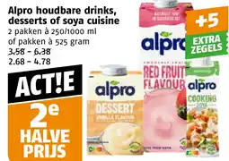 Poiesz Alpro houdbare drinks, desserts of soya cuisine aanbieding