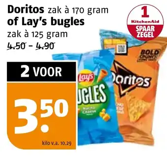 Poiesz Doritos zak of Lay's bugles aanbieding