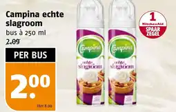 Poiesz Campina echte slagroom aanbieding