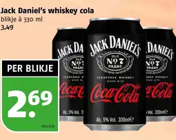 Poiesz Jack Daniel's whiskey cola aanbieding