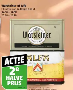 Poiesz Warsteiner of Alfa aanbieding