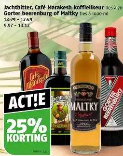 Poiesz Jachtbitter, Café Marakesh koffielikeur Gorter beerenburg of Maltky aanbieding