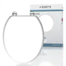 Amazon SCHÜTTE Wc-bril WHITE, houten kern toiletdeksel, wc-deksel wit 84000 aanbieding