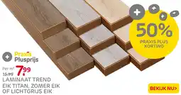 Praxis Laminaat trend eik titan, zomer eik of lichtgrijs eik aanbieding