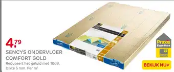 Praxis Sencys ondervloer comfort gold aanbieding