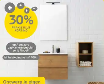 Praxis Op aquazuro badkamermeubelen serie napoli aanbieding